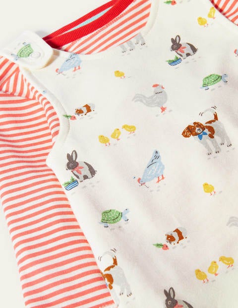 Organic Pets Dungaree Set - Ivory Pet Friends Organic Pets Dungaree Set - Ivory Pet Friends