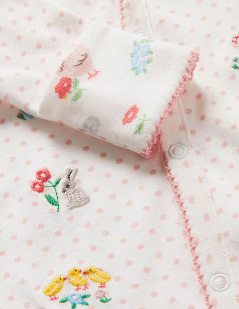 Organic Sleepsuit & Hat Set - Boto Pink Tiny Spot Organic Sleepsuit & Hat Set - Boto Pink Tiny Spot