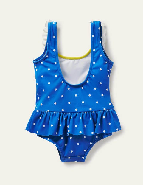 Frill Waist Swimsuit - Blue Oasis Spot Frill Waist Swimsuit - Blue Oasis Spot