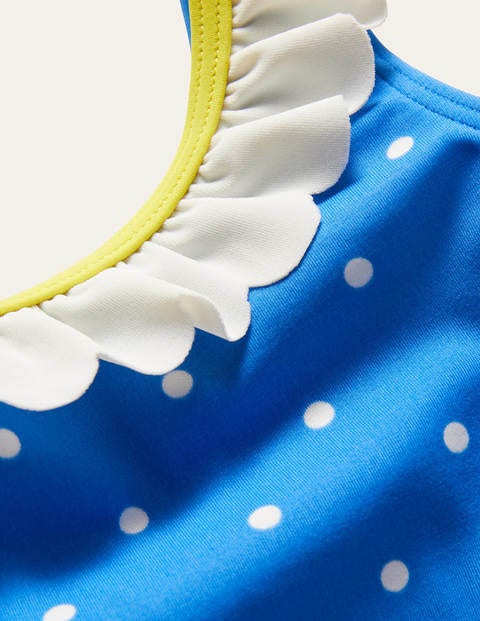 Frill Waist Swimsuit - Blue Oasis Spot Frill Waist Swimsuit - Blue Oasis Spot