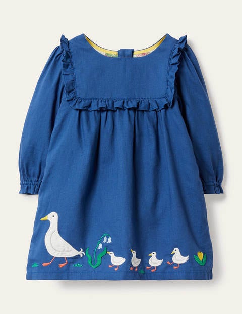 Woven Appliqué Dress - Venice Blue Woven Appliqué Dress - Venice Blue