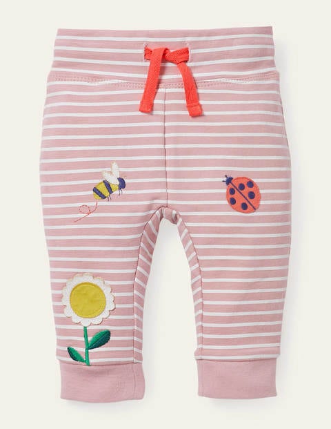 Appliqué Jersey Bottoms - Boto Pink/Ivory Appliqué Jersey Bottoms - Boto Pink/Ivory