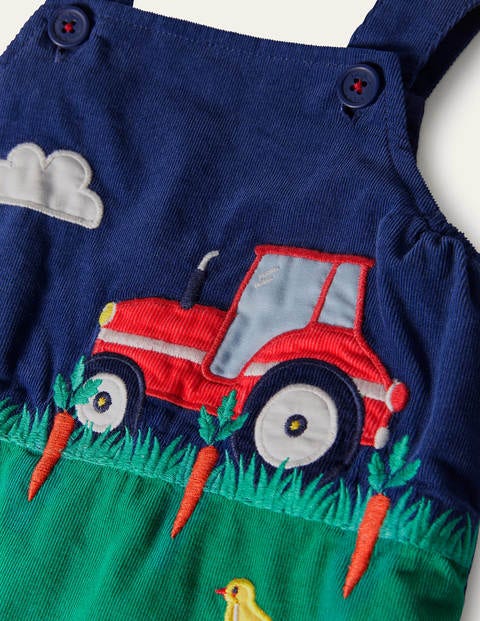 Farm Scene Overalls - Starboard Blue Farm Scene Farm Scene Overalls - Starboard Blue Farm Scene