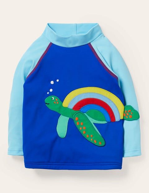 Appliqué Rash Guard - Noble Blue Turtle Appliqué Rash Guard - Noble Blue Turtle