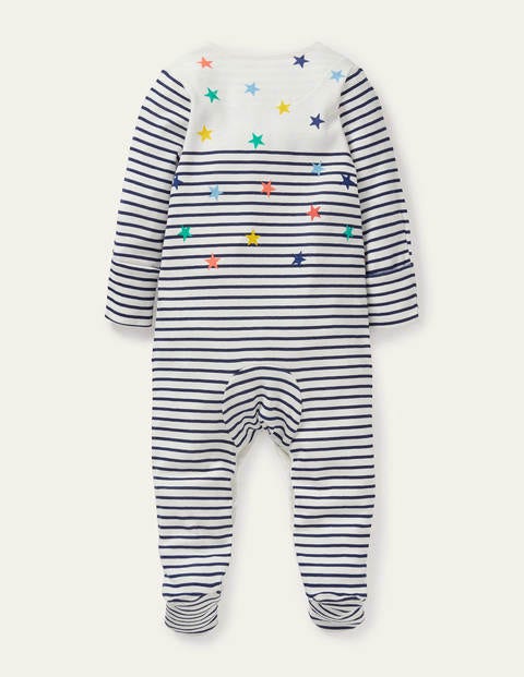 Stars Organic Sleepsuit - Multi Stars Stars Organic Sleepsuit - Multi Stars
