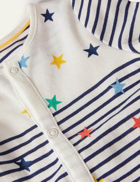 Stars Organic Sleepsuit - Multi Stars Stars Organic Sleepsuit - Multi Stars