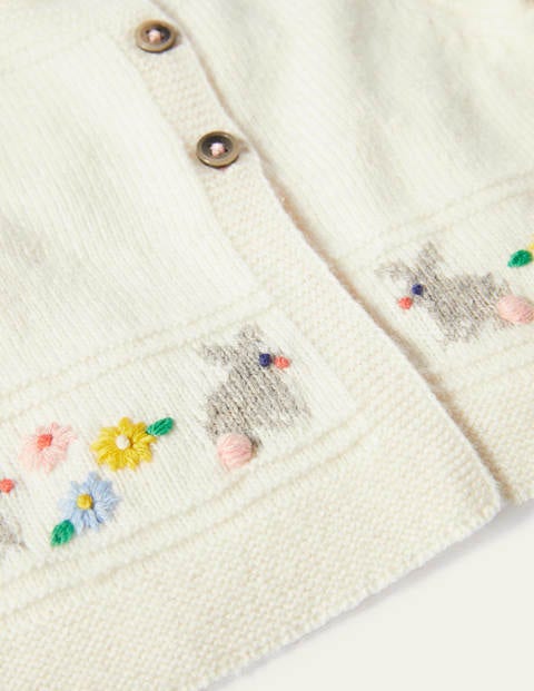 Newborn Fair Isle Cardigan - Ecru Marl Fair Isle Bunnies Newborn Fair Isle Cardigan - Ecru Marl Fair Isle Bunnies