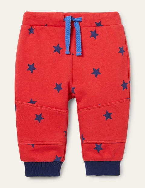 Jerseyhose mit verstärkter Kniepartie - Cherrytomatenrot, Sterne Jerseyhose mit verstärkter Kniepartie - Cherrytomatenrot, Sterne