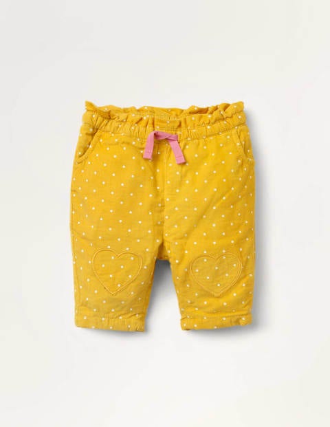 Spot Cord Pull-on Pants - Honeycomb Yellow Pin Spot