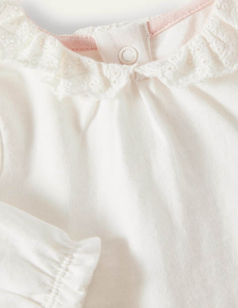 Long-sleeved Broderie T-shirt - Ivory Broderie Long-sleeved Broderie T-shirt - Ivory Broderie
