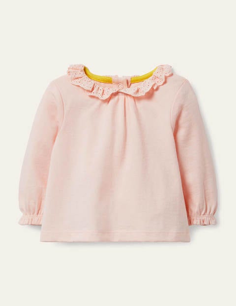 Long-sleeved Broderie T-shirt - Provence Dusty Pink