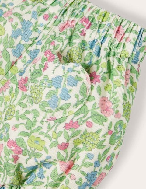 Floral Cord Bloomers - Vintage Flowerbed Floral Cord Bloomers - Vintage Flowerbed