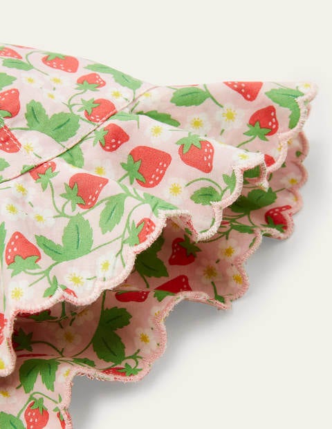 Woven Wide Brim Hat - Boto Pink Strawberry Woven Wide Brim Hat - Boto Pink Strawberry