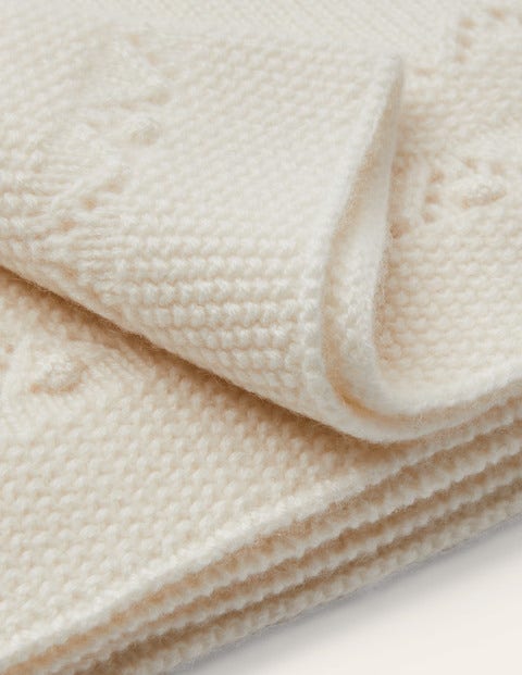 Couverture cosy en cachemire - Écru Couverture cosy en cachemire - Écru