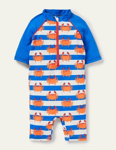 Printed Sun-safe Surf Suit - Pool Blue Crabs Printed Sun-safe Surf Suit - Pool Blue Crabs