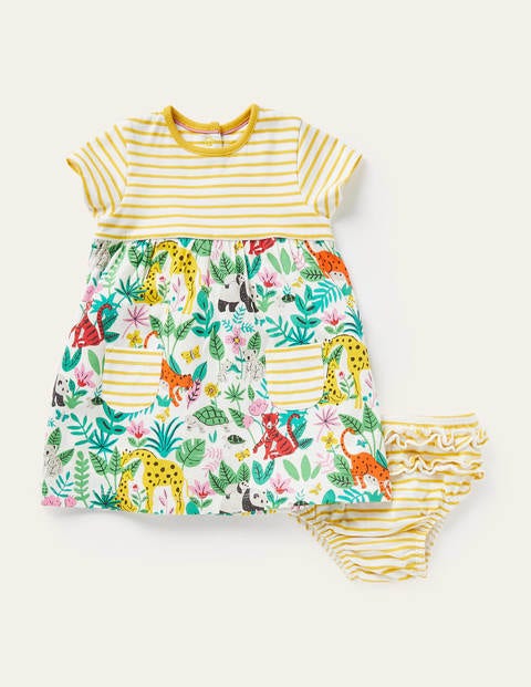 Jersey Hotchpotch Dress - Multi Jungle Friends Jersey Hotchpotch Dress - Multi Jungle Friends