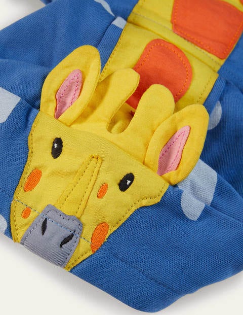 Novelty Zip-up Hoodie - Elizabethan Blue Giraffe Novelty Zip-up Hoodie - Elizabethan Blue Giraffe