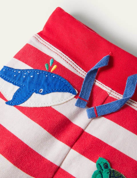 Novelty Appliqué Bottoms - Ivory/Strawberry Red Animals Novelty Appliqué Bottoms - Ivory/Strawberry Red Animals