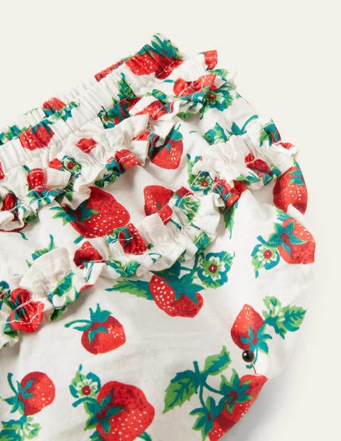 Nostalgic Smocked Woven Dress - Ivory Strawberry Patch Nostalgic Smocked Woven Dress - Ivory Strawberry Patch