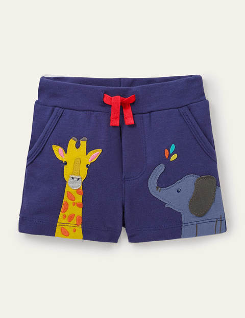 Essential Jersey Shorts - Starboard Blue Jungle Animals Essential Jersey Shorts - Starboard Blue Jungle Animals