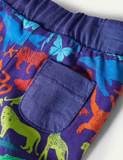 Short en jersey Essential - Motif royaume des animaux bleu tribord Short en jersey Essential - Motif royaume des animaux bleu tribord