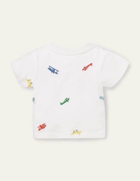 Polo en piqué fun - Broderie avions ivoire Polo en piqué fun - Broderie avions ivoire