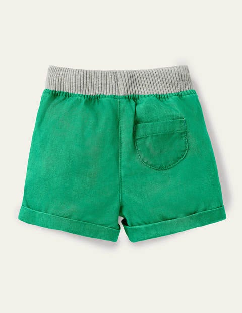 Rib Waist Woven Shorts - Sapling Green Rib Waist Woven Shorts - Sapling Green