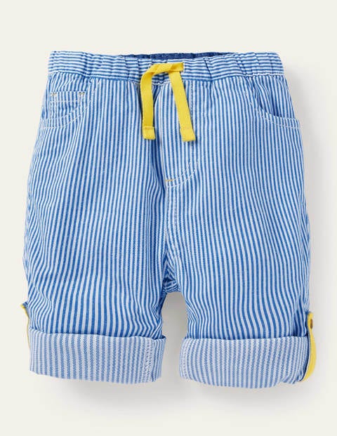 Roll-up Trousers - Elizabethan Blue Ticking Roll-up Trousers - Elizabethan Blue Ticking