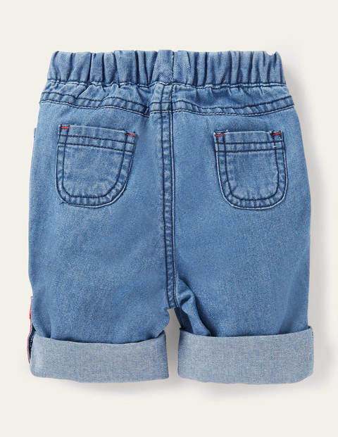 Roll-up Pull-on Pants - Mid Chambray Denim Roll-up Pull-on Pants - Mid Chambray Denim