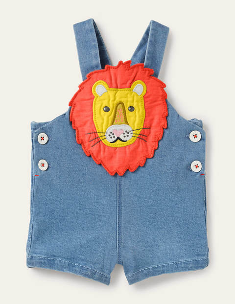 Originelle Löwen-Latzhose - Jeansblau, Löwe Originelle Löwen-Latzhose - Jeansblau, Löwe