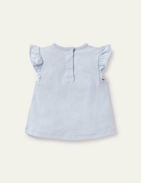 Frill Flutter Appliqué T-shirt - Provence Blue Turtles Frill Flutter Appliqué T-shirt - Provence Blue Turtles