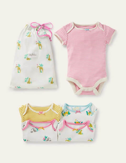 Jungle Bodies 5 Pack - Multi Jungle Friends Jungle Bodies 5 Pack - Multi Jungle Friends