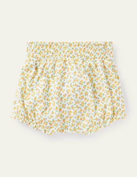 Gemusterte Jerseyshorts - Maisgelb, Rosen Gemusterte Jerseyshorts - Maisgelb, Rosen