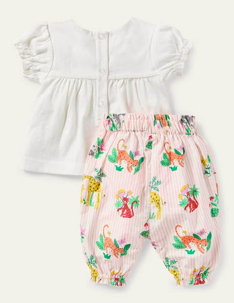 Embroidered Woven Play Set - Boto Pink Jungle Friends Embroidered Woven Play Set - Boto Pink Jungle Friends
