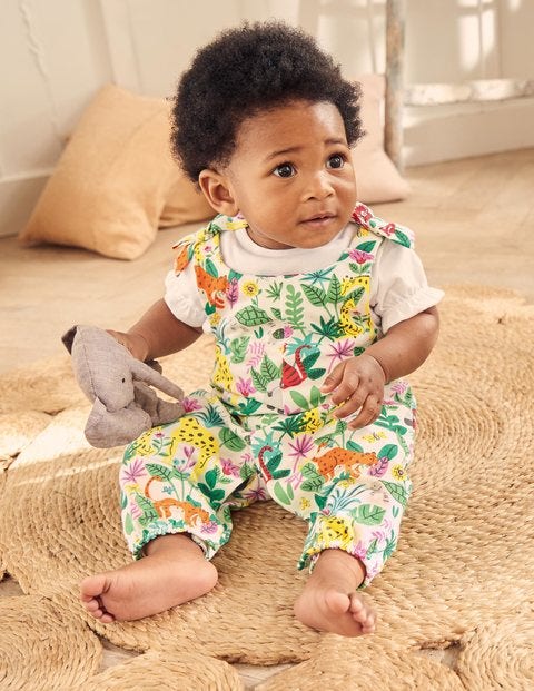 Bow Detail Romper Set - Multi Jungle ...