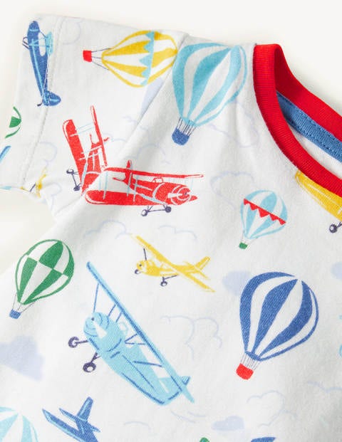Vacation Appliqué Short Set - Ivory Vintage Planes Vacation Appliqué Short Set - Ivory Vintage Planes
