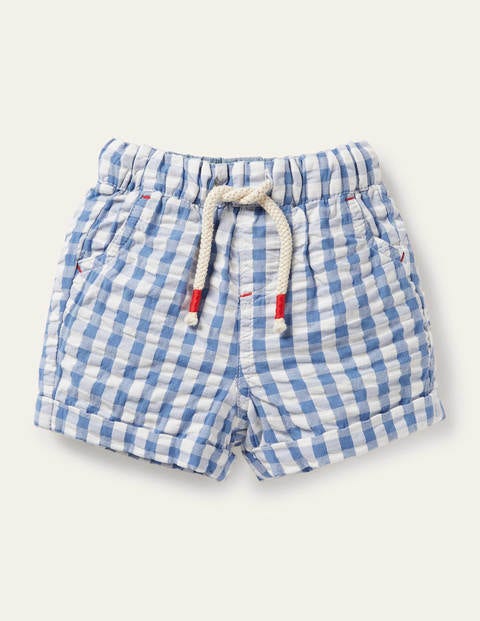 Check Woven Shorts - Seascape Blue Gingham Check Woven Shorts - Seascape Blue Gingham