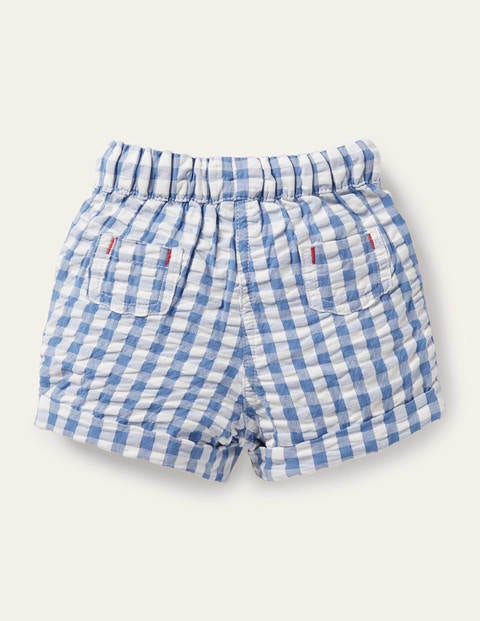 Check Woven Shorts - Seascape Blue Gingham Check Woven Shorts - Seascape Blue Gingham