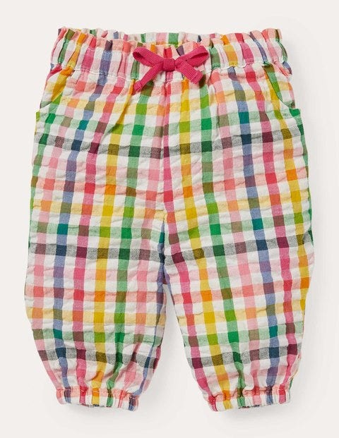 Woven Paperbag Trousers - Iguana/Party Pink Gingham Woven Paperbag Trousers - Iguana/Party Pink Gingham
