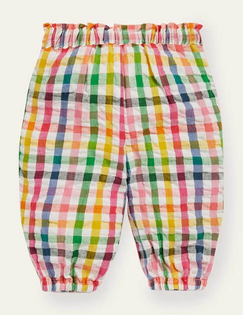 Woven Paperbag Trousers - Iguana/Party Pink Gingham Woven Paperbag Trousers - Iguana/Party Pink Gingham