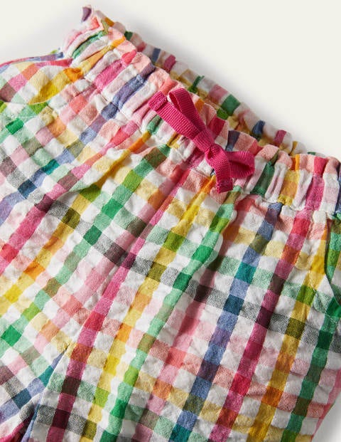 Woven Paperbag Trousers - Iguana/Party Pink Gingham Woven Paperbag Trousers - Iguana/Party Pink Gingham