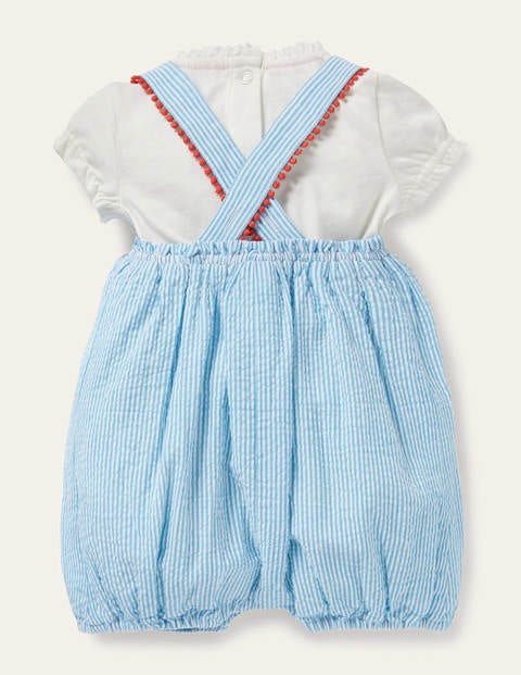 Fruit Romper Set - Surfboard Blue Ticking Fruit Romper Set - Surfboard Blue Ticking