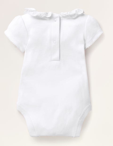 Detailed Collared Bodysuit - Ivory