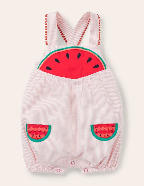 Fun Ticking Romper - Pink Lemonade Watermelons Fun Ticking Romper - Pink Lemonade Watermelons