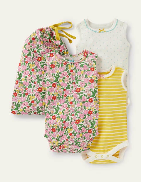 Sleeveless Bodysuits 3 Pack - Pink Lemonade Vintage Floral Sleeveless Bodysuits 3 Pack - Pink Lemonade Vintage Floral