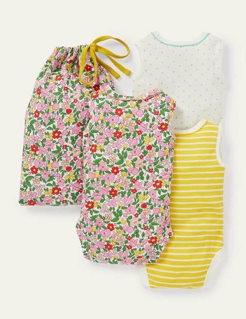 Sleeveless Bodysuits 3 Pack - Pink Lemonade Vintage Floral Sleeveless Bodysuits 3 Pack - Pink Lemonade Vintage Floral