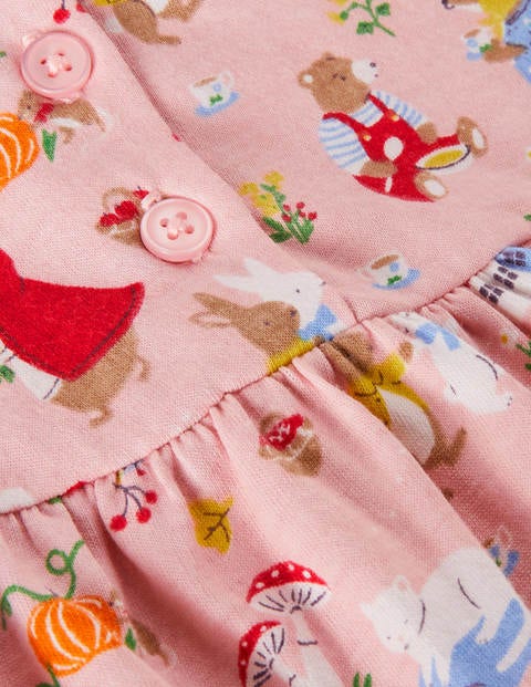 Jersey Collared Dress - Boto Pink Bedtime Stories Jersey Collared Dress - Boto Pink Bedtime Stories