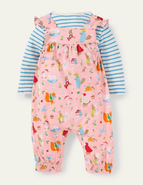 Jersey Overalls Set - Boto Pink Bedtime Stories Jersey Overalls Set - Boto Pink Bedtime Stories