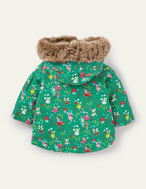 3-in-1-Jacke für Mädchen - Sardiniengrün, Feengarten 3-in-1-Jacke für Mädchen - Sardiniengrün, Feengarten