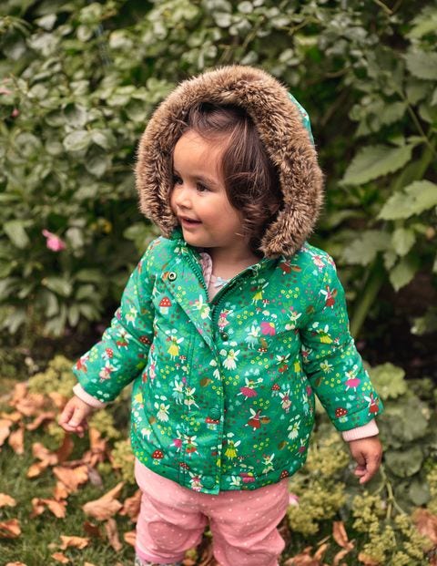 3-in-1-Jacke für Mädchen - Sardiniengrün, Feengarten 3-in-1-Jacke für Mädchen - Sardiniengrün, Feengarten